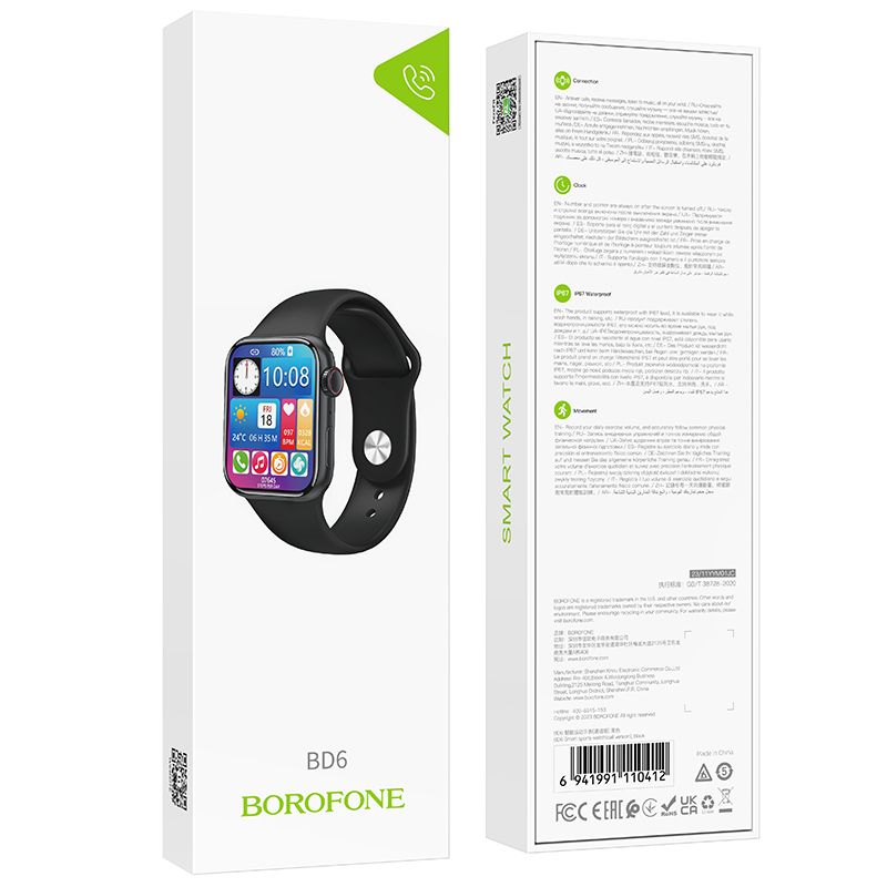 BOROFONE BD6 Smart sports watch(call version) - black