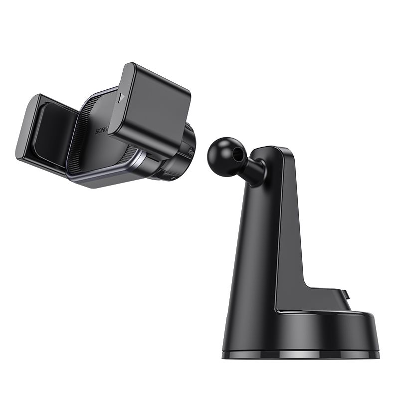 BOROFONE BH107 Ascend pull clip car holder(center console) - black metal gray