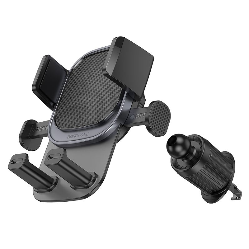 BOROFONE BH120 Delightful one-button car holder(air outlet) - black gray