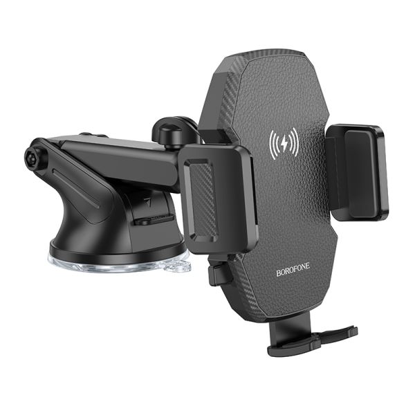 BOROFONE BH214 Adelante wireless fast charging car holder(center console) - black