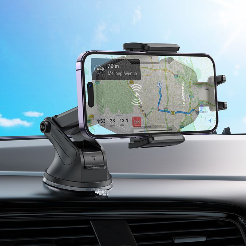 BOROFONE BH214 Adelante wireless fast charging car holder(center console) - black
