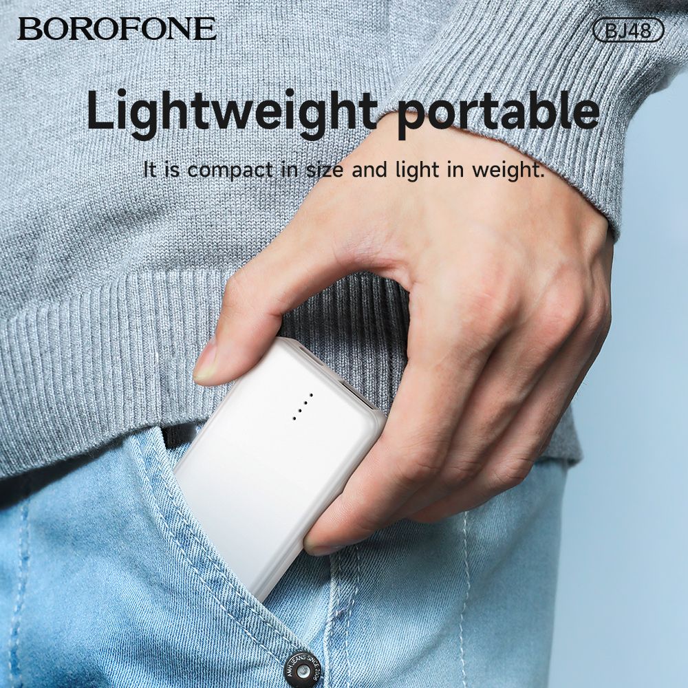 BOROFONE BJ48 mini portable power bank(2500mAh) - white