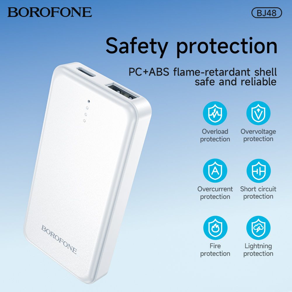 BOROFONE BJ48 mini portable power bank(2500mAh) - white