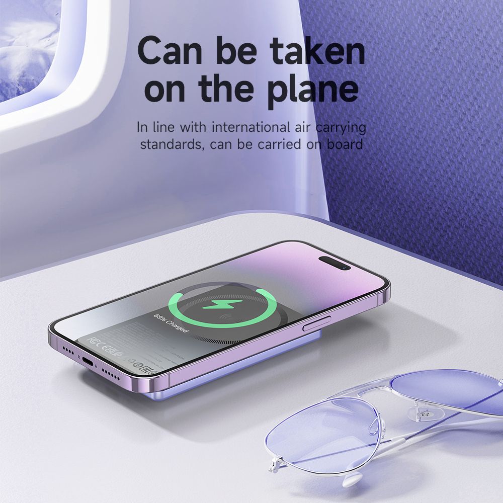 BOROFONE BJ50 Super Thin Leader PD20W Mag power bank 5000mAh (MagSafe Compatible) - metal gray