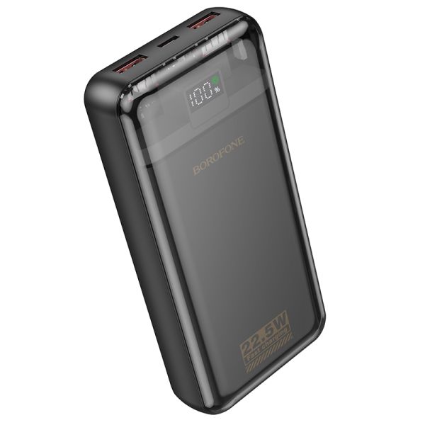 BOROFONE BJ52A Power 22.5W+PD20W fully compatible power bank with digital display(20000mAh) - black