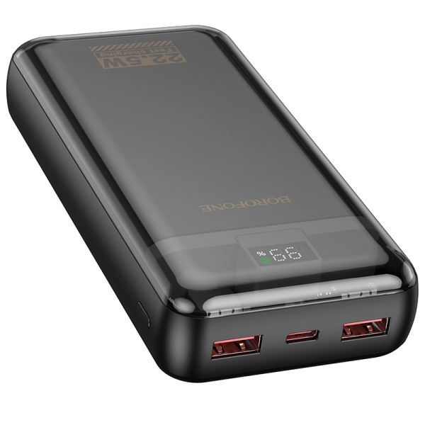 BOROFONE BJ52A Power 22.5W+PD20W fully compatible power bank with digital display(20000mAh) - black