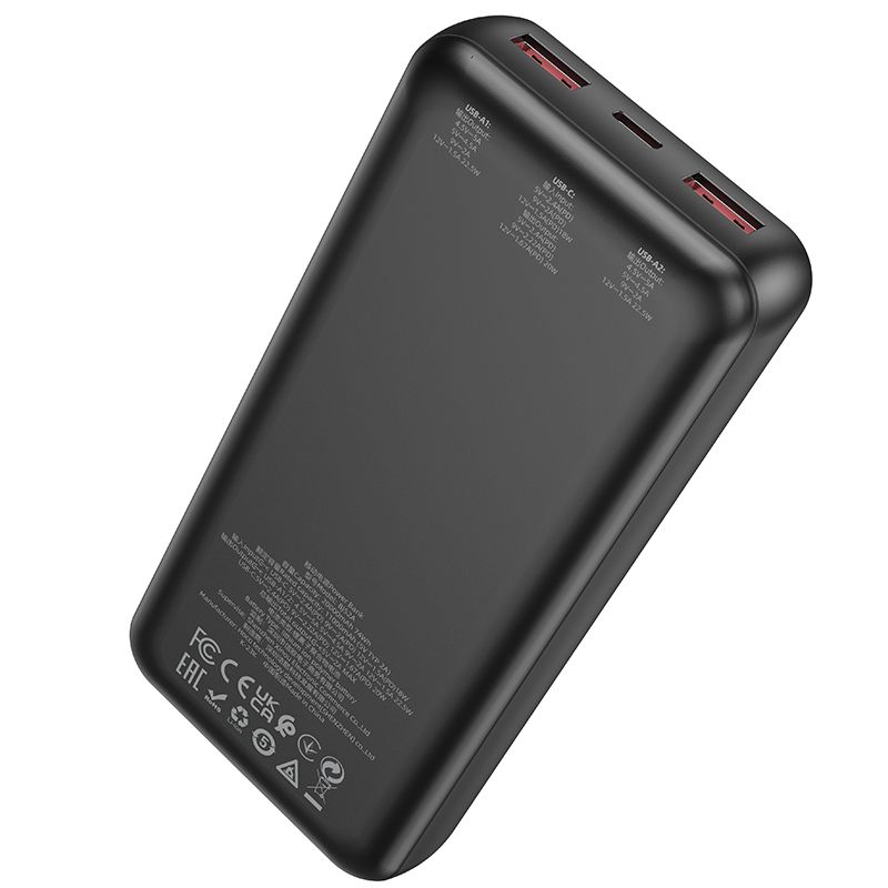 BOROFONE BJ52A Power 22.5W+PD20W fully compatible power bank with digital display(20000mAh) - black