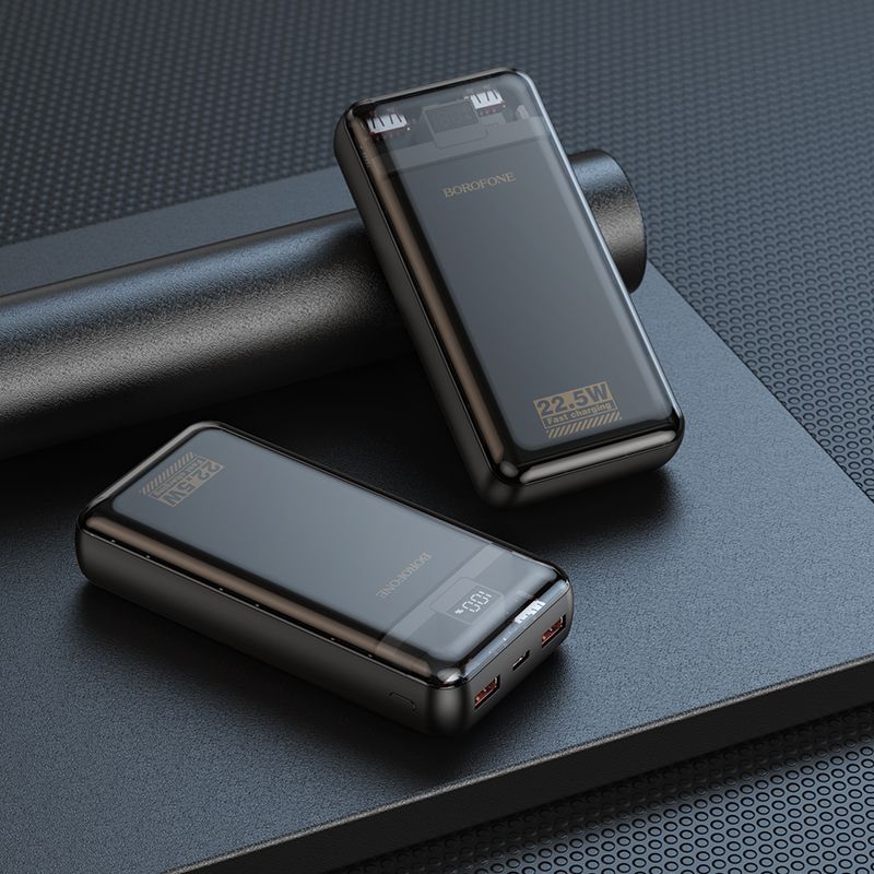BOROFONE BJ52A Power 22.5W+PD20W fully compatible power bank with digital display(20000mAh) - black