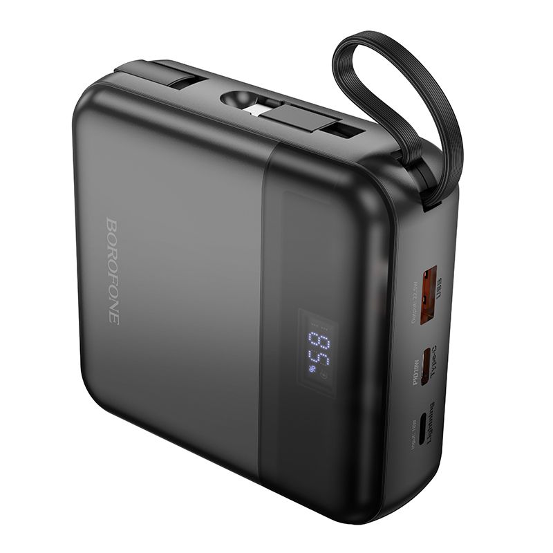 BOROFONE BJ64A Distinct 22.5W+PD20W fully compatible power bank with cable(20000mAh) - black