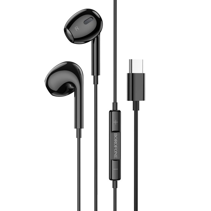 BOROFONE BM80 Max Gorgeous Type-C wire-controlled digital earphones with microphone - black