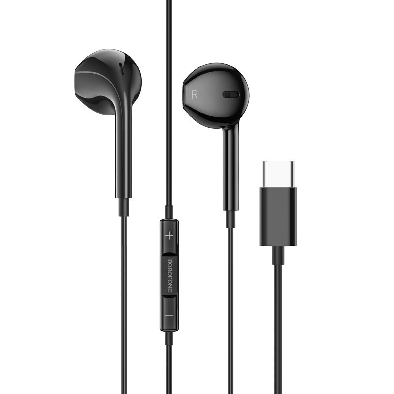 BOROFONE BM80 Magnificent Type-C wire-controlled digital earphones with microphone - black