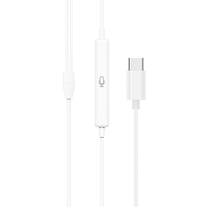 BOROFONE BM80 Magnificent Type-C wire-controlled digital earphones with microphone - white