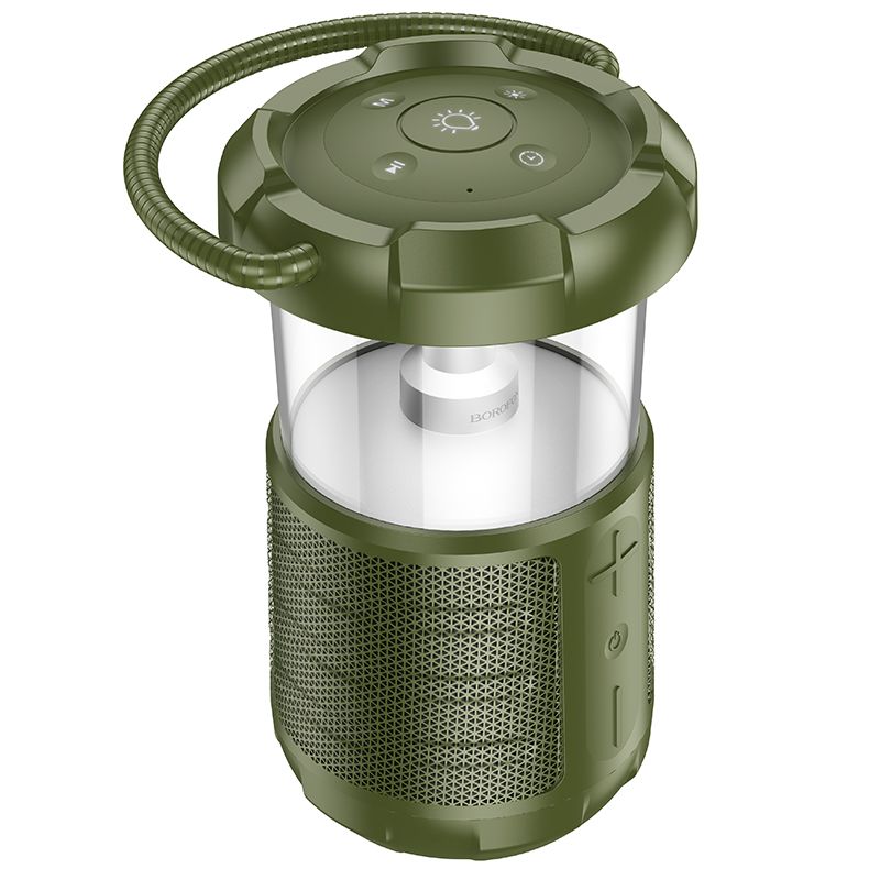 BOROFONE BP19 Travel outdoor BT speaker with camping light - olive green