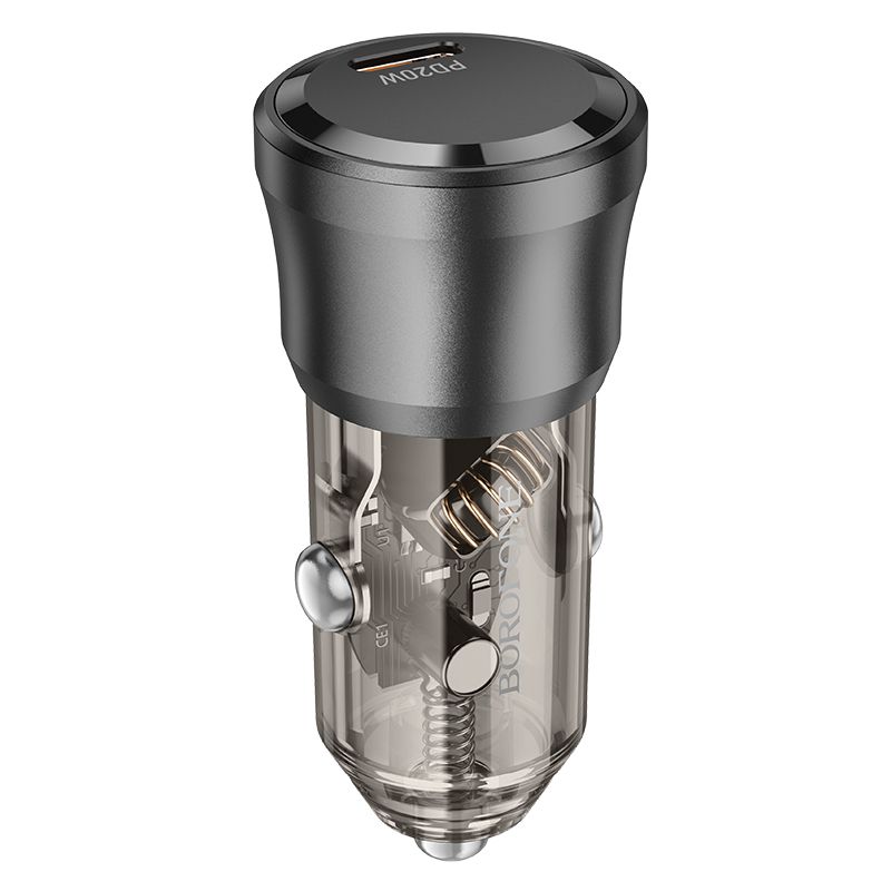 BOROFONE BZ24 Clever single port PD20W car charger - transparent black