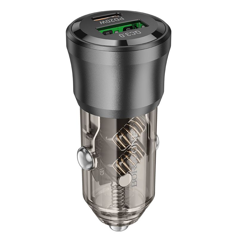BOROFONE BZ25 Journey PD38W(1C1A) car charger - transparent black