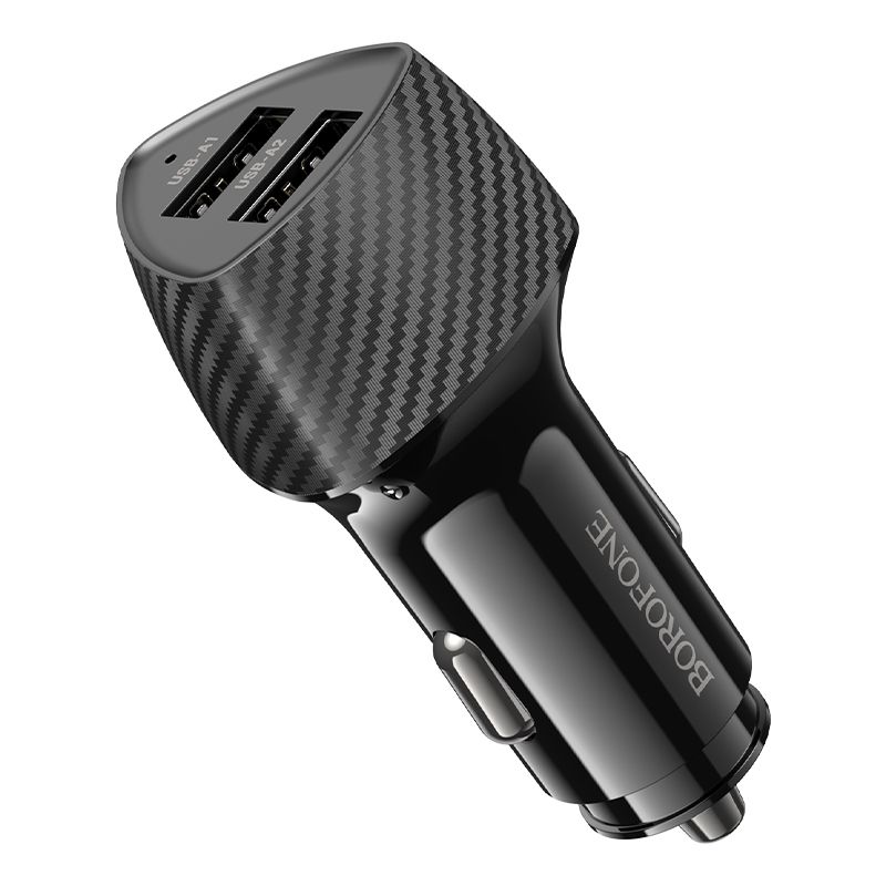 BOROFONE BZ31A Solid dual-port car charger - black