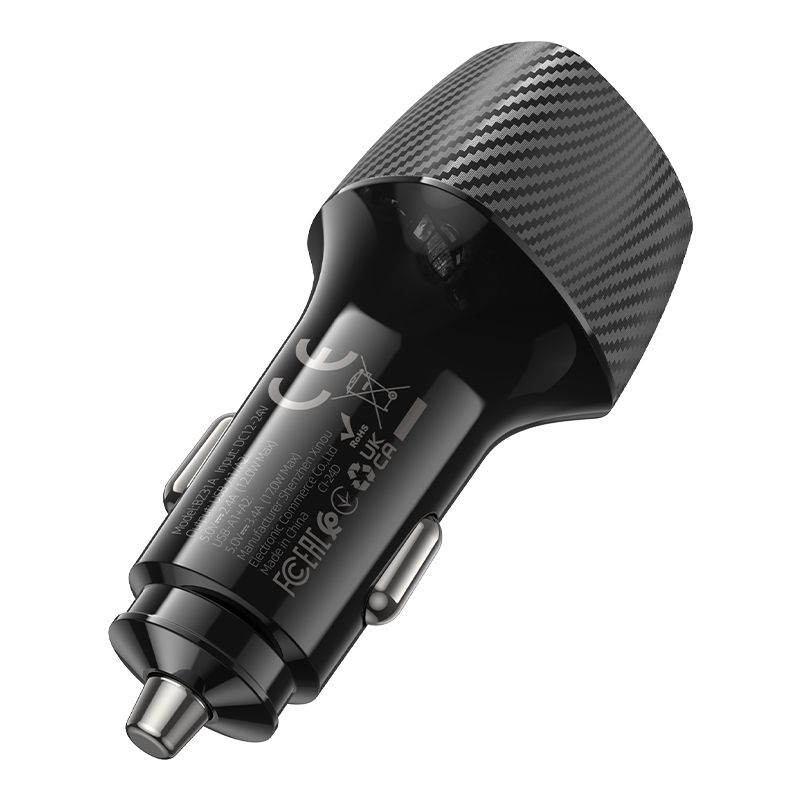 BOROFONE BZ31A Solid dual-port car charger - black