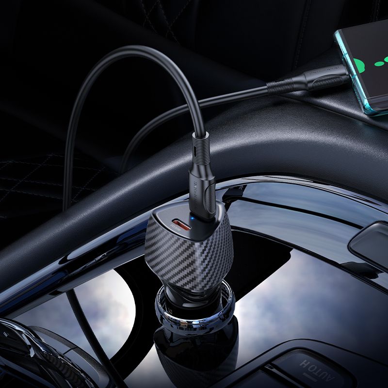 BOROFONE BZ31D Solid PD60W(2C) car charger - black