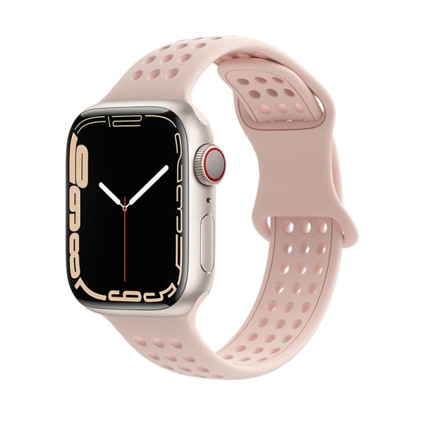 Apple Watch 38 / 40 / 41 / 42mm hoco. iWatch WA08 Flexible series honeycomb silicone strap - powder sand