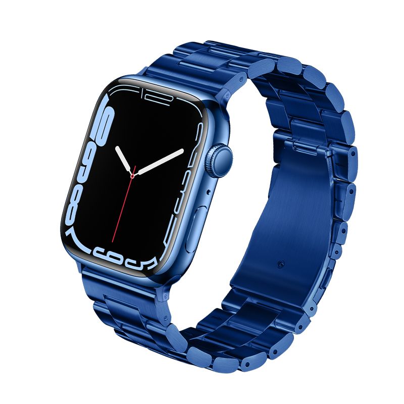 Apple Watch 38 / 40 / 41 / 42mm hoco. iWatch WA10 Grand series three-bead steel strap - blue