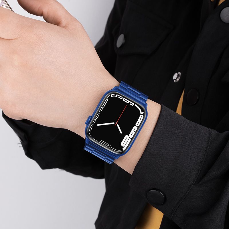 Apple Watch 38 / 40 / 41 / 42mm hoco. iWatch WA10 Grand series three-bead steel strap - blue
