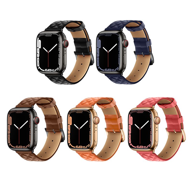 Apple Watch 38 / 40 / 41 / 42mm hoco. iWatch WA18 Elegant series leather strap - midnight blue