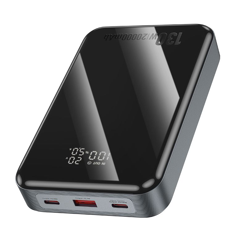 hoco. Q30A Fast charge 130W power bank 20000mAh - metal gray