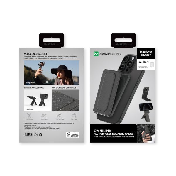 AMAZINGTHING Travel Mag Fold Pro Omnilink (MagSafe Compatible) - Black