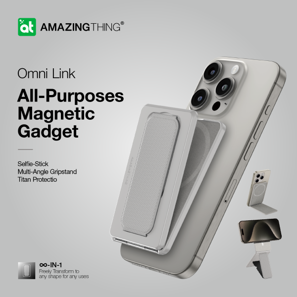 AMAZINGTHING Travel Mag Fold Pro Omnilink (MagSafe Compatible) - New Grey