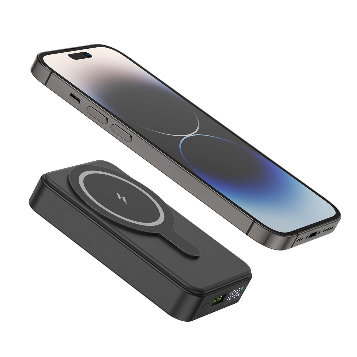 AMAZINGTHING 10000mAh Thunder Pro Mag WireIess Battery Pack (MagSafe Compatible) - Black