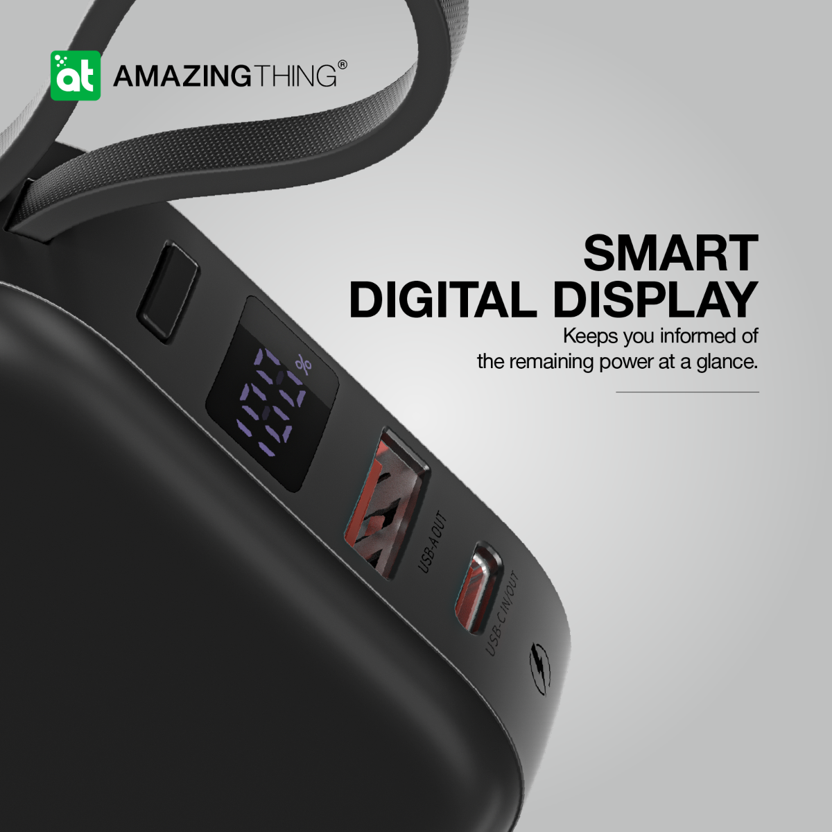 AMAZINGTHING THUNDER GO 10000mAh Power Bank - Black