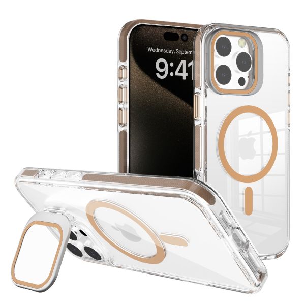 iPhone 16 Plus BLACKTECH J2 With Camera Stand (Magnetic Compatible) - Gold