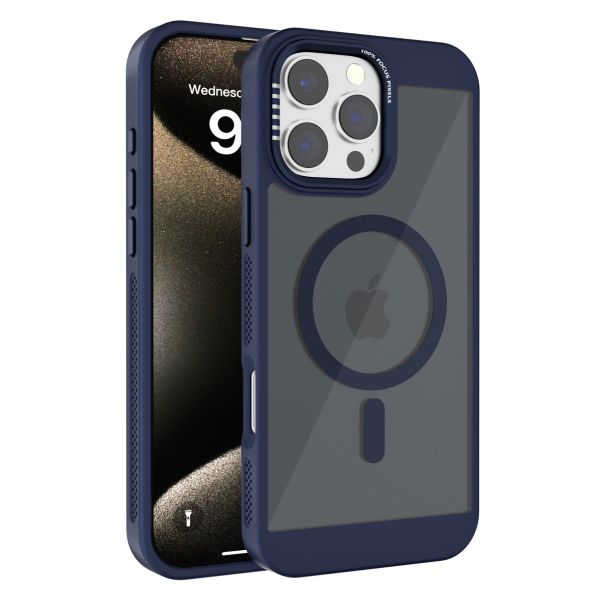 iPhone 16 BLACKTECH W1 Aluminum Camera Frame (Magnetic Compatible) - Blue
