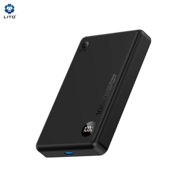 LITO LP08 10000mAh 15W Ultra Thin 5in1 Mag Power Bank (MagSafe Compatible) - Black
