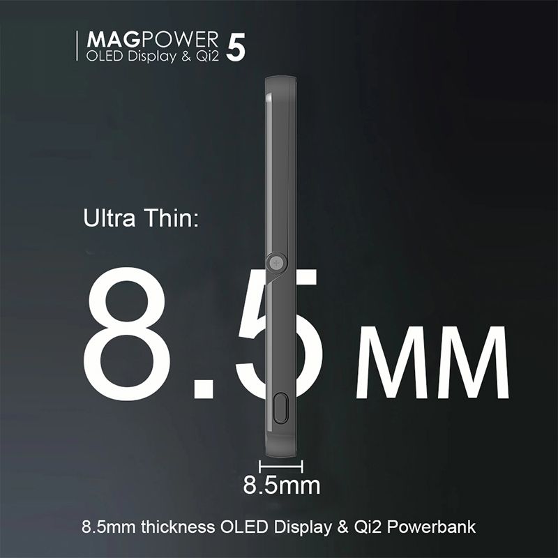 LITO LP03 5000mAh Qi2 15W Ultra AI 5in1 Mag (MagSafe Compatible) - Mirror Silver