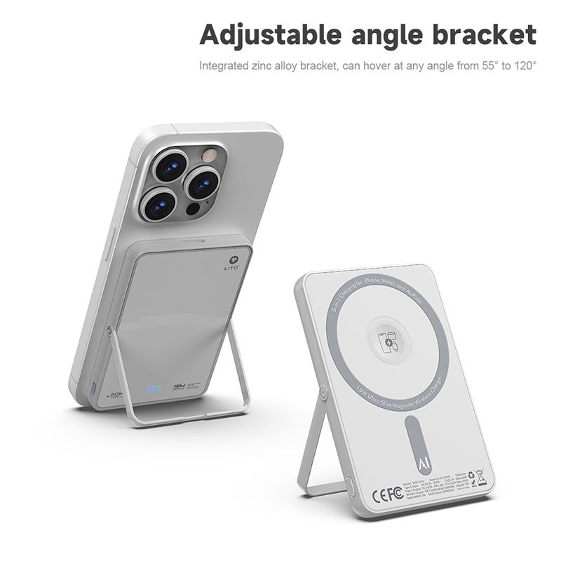 LITO LP03 5000mAh Qi2 15W Ultra AI 5in1 Mag (MagSafe Compatible) - White