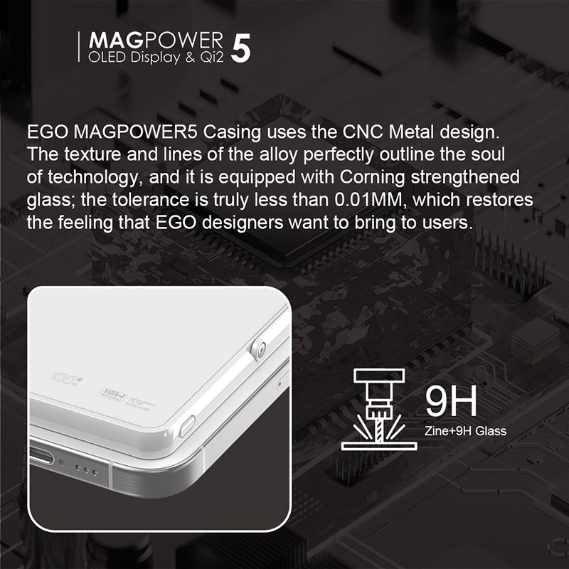 LITO LP03 5000mAh Qi2 15W Ultra AI 5in1 Mag (MagSafe Compatible) - White