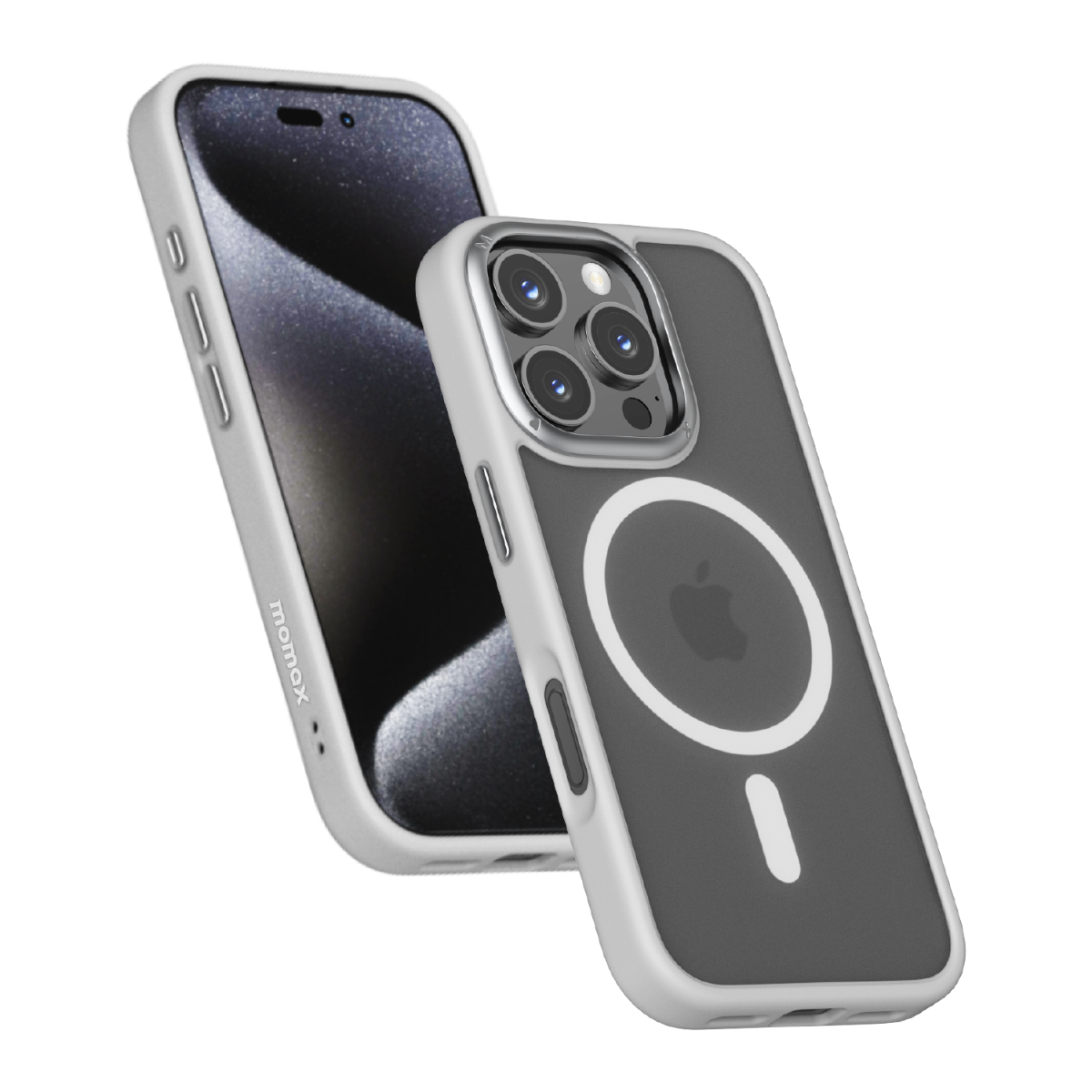 iPhone 16 Pro Max Momax Hybrid Mag Case (MagSafe Compatible) - Grey