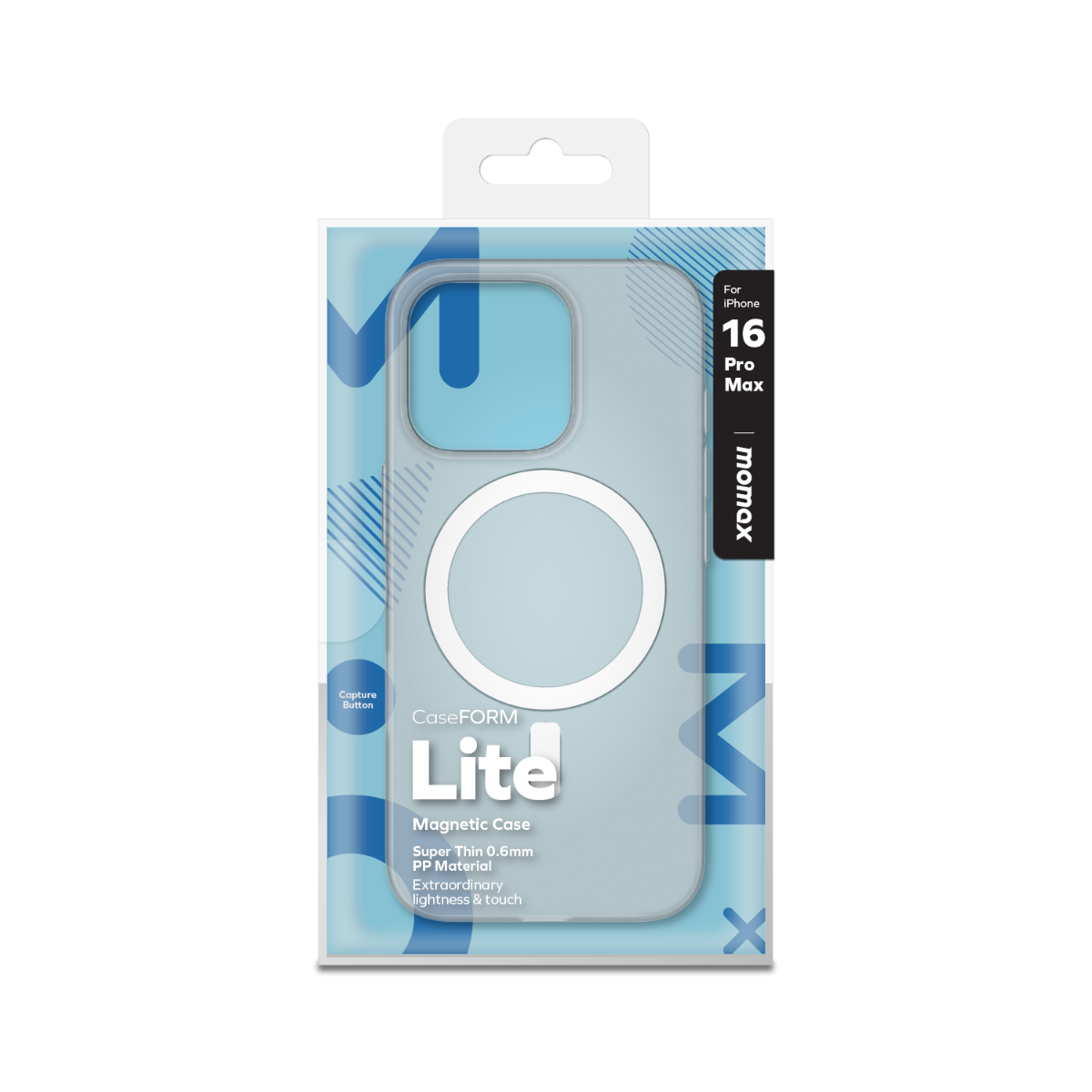 iPhone 16 Pro Max Momax Lite Mag Case (MagSafe Compatible) - White