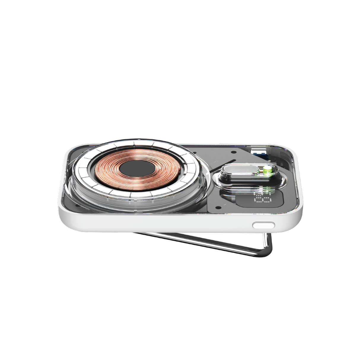 Skip to the beginning of the images gallery Momax 1-power flow pro 5000mah Mag Wireless Battery Pack Stand (MagSafe Compatible) - White