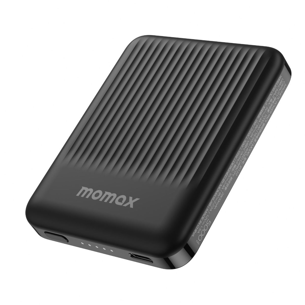 Momax Q.Mag Minimal 5000mAh Mag Wireless Battery (MagSafe Compatible) - Black