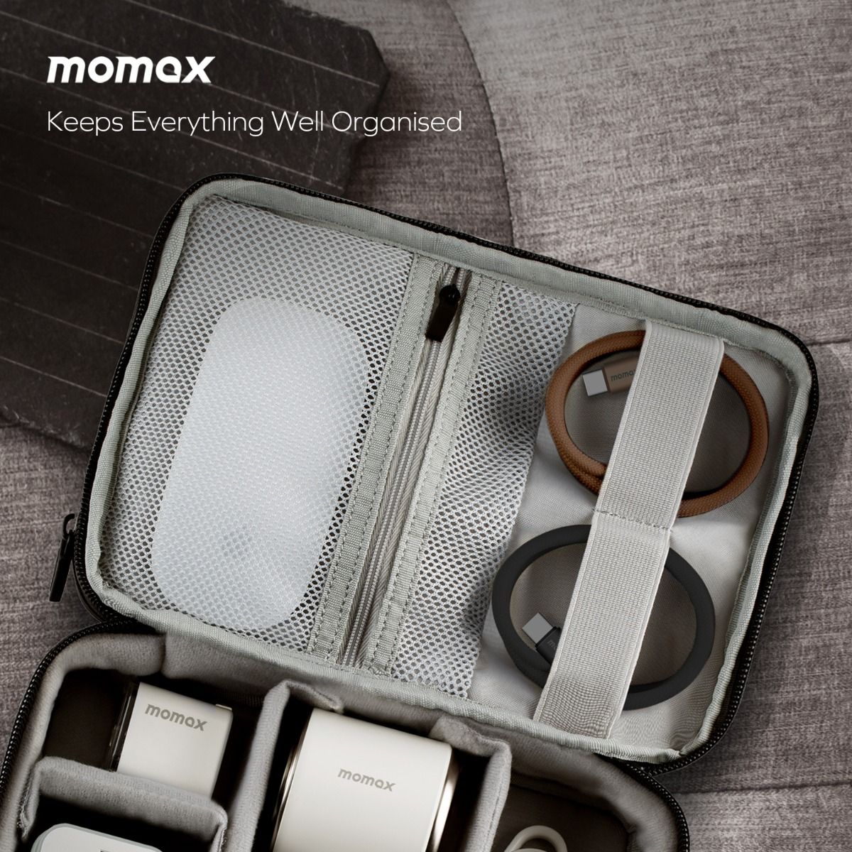 Momax Mag.Link Magnetic USB-C to USB-C cable 100w 1M - Black