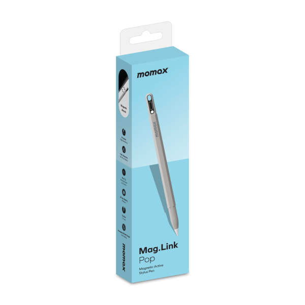Momax Mag.Link Pop Magnetic Active Stylus Pen - Grey