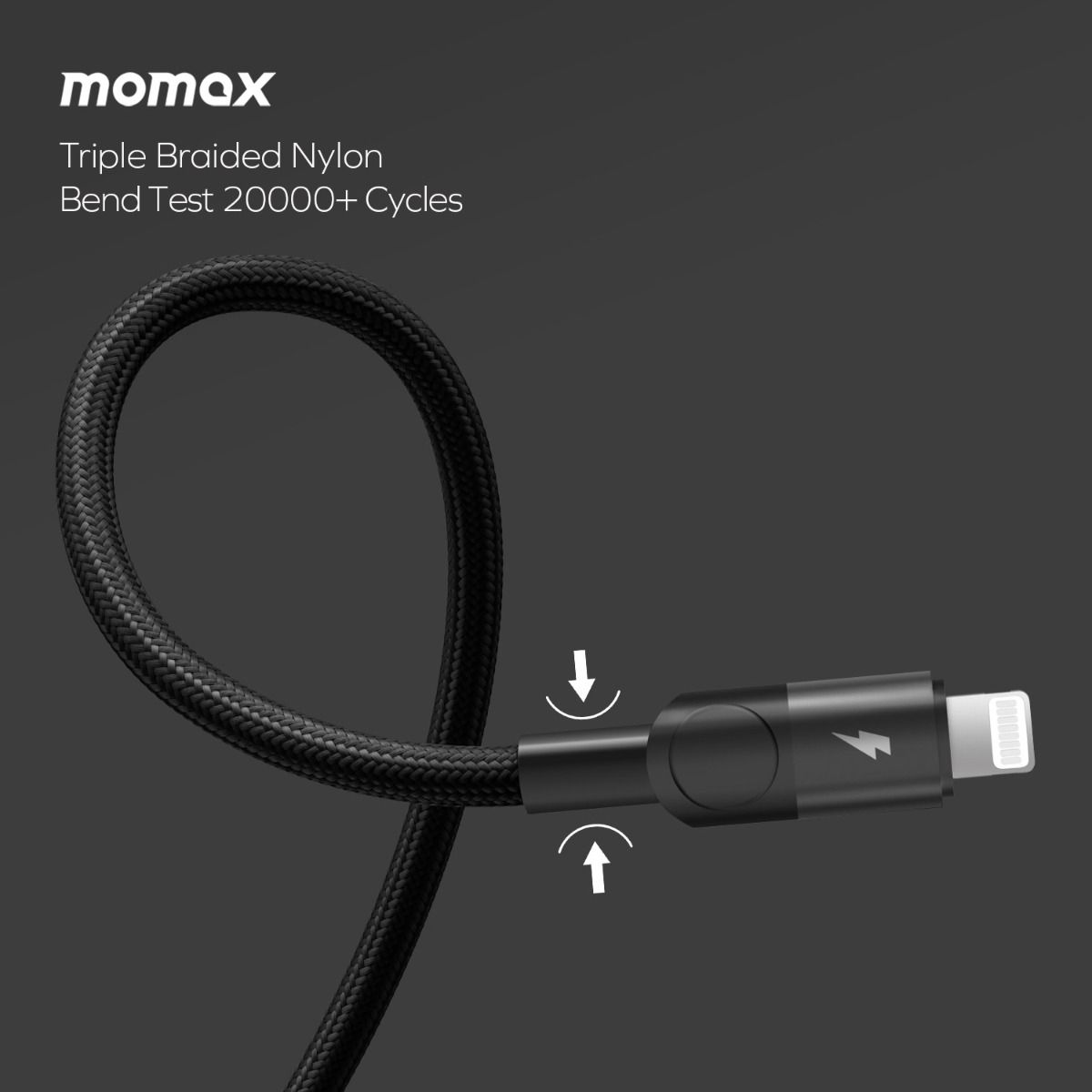 Momax Mag.Link Magnetic USB-C to Lightning Cable 60W Up to 1m - black