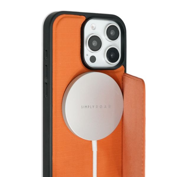 Samsung Galaxy S25 Ultra Simply Roar Fabric Stand Case - Orange