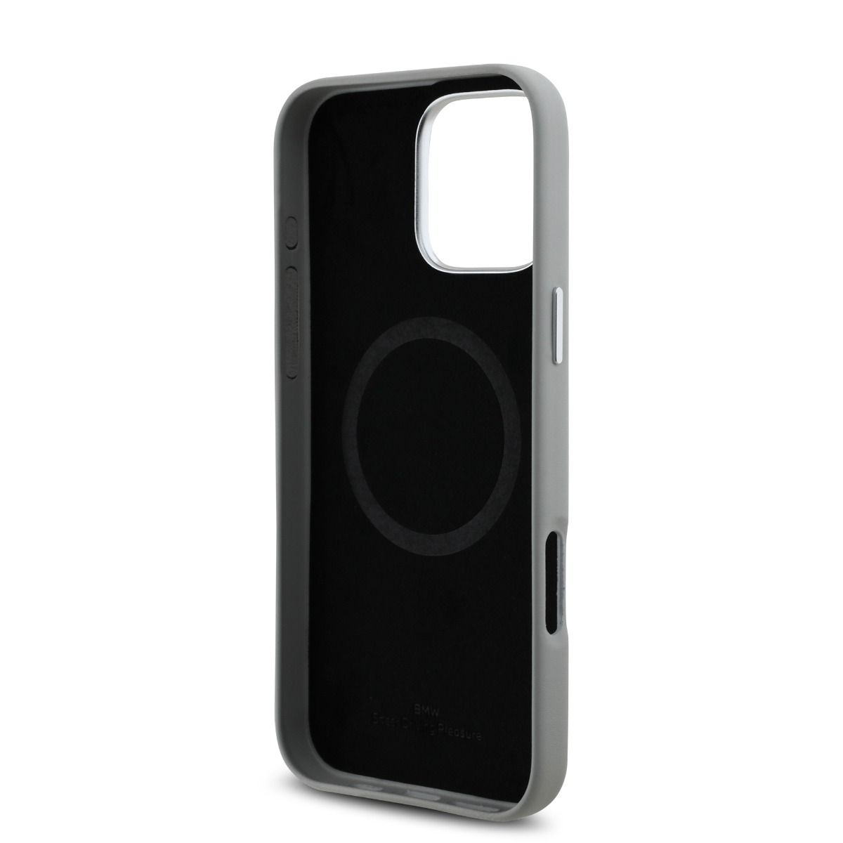 iPhone 16 Pro Max BMW HC SIGN PU FULL WRAPPED METAL (MagSafe Compatible) - Grey