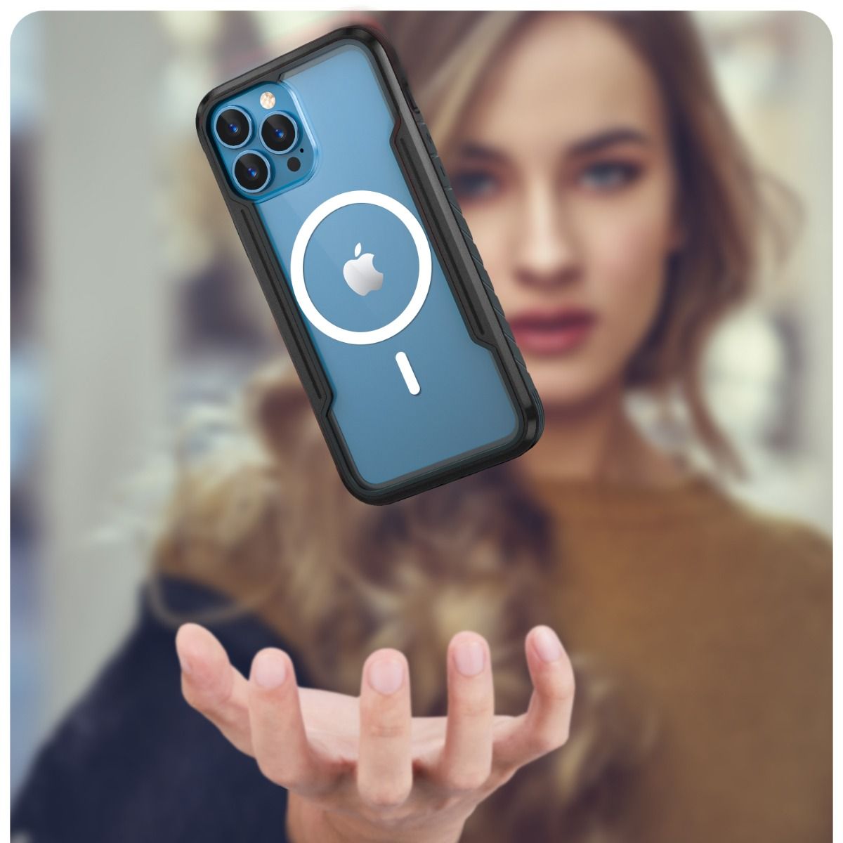 iPhone 16e BLACKTECH Defense Shield Aluminum Alloy (MagSafe Compatible) - Black