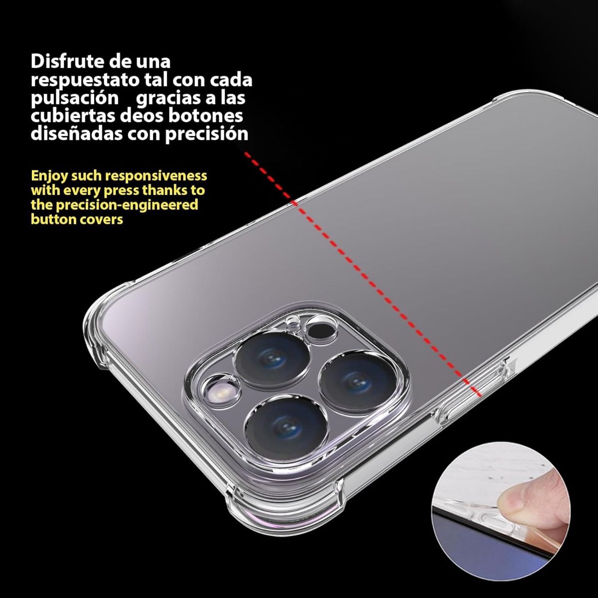 iPhone 16e BLACKTECH Hard Protective - Clear