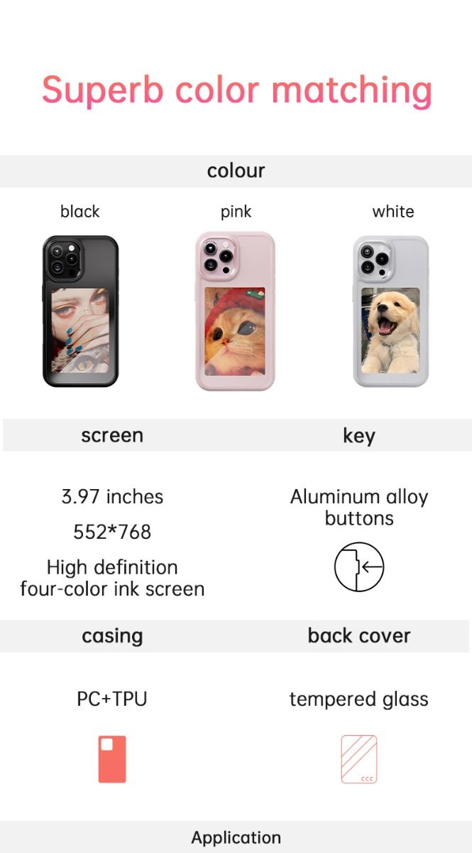 iPhone 16 Pro Max BLACKTECH Ink custom picture case With Stand and AI software (MagSafe Compatible) - White