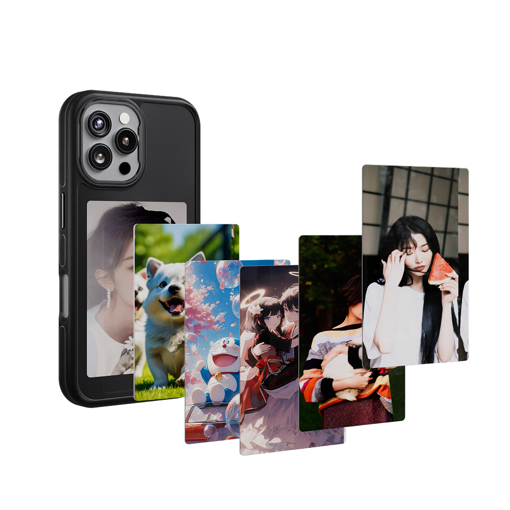 iPhone 16 Pro Max BLACKTECH Ink custom picture case With Stand and AI software (MagSafe Compatible) - White
